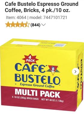 7447101721 Caf Bustelo Espresso Ground Coffee Bricks 4 Pack 10 Oz Each