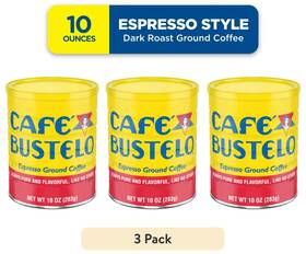 Caf Bustelo 782647504560 Pack Of 3 Cafe Espresso Style Dark Roast Ground Coffee 10 Oz Can