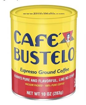 784374 Caf Bustelo Cafe Espresso Style Dark Roast Ground Coffee 10 Oz Can
