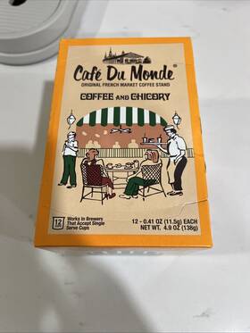 Caf Du Monde 044064312969 Cafe Coffee And Chicory Single-serve Cup Pods New