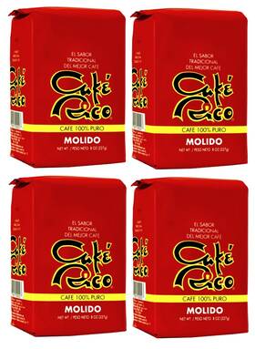 Caf Rico 680044325750 Cafe Ground Regular Puerto Rican Coffee 8 Ounce Bag Pack Of 4
