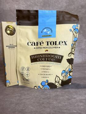 846528 Caf Tolex Mushroom Coffee Ground 200g And Measuring Spoon