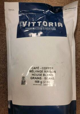 Cv25031-790422 Caf Vittoria House Blend Whole Beans Coffee 2lb Bag