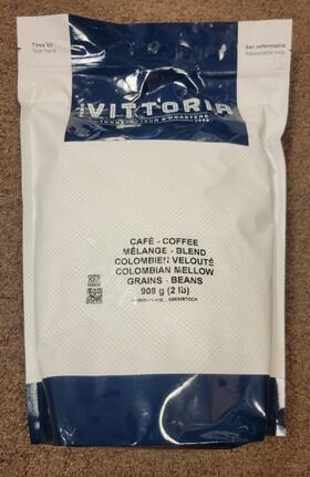 G8530stock Caf Vittoria Colombian Mellow Whole Beans Coffee 2lb Bag