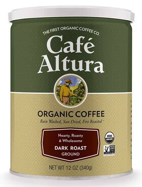 Cafe Altura 032843234632 Ground Organic Coffee Dark Roast 12 Ounce Pack Of 3