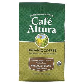 Cafe Altura 032843335308 Organic Coffee Breakfast Blend Medium Roast Whole Bean 10 Oz 28