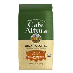 Cafe Altura 032843335476 Caf Organic Coffee Breakfast Blend Ground 6 X 10 Oz