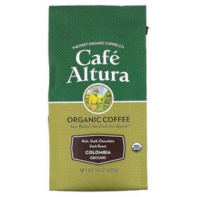 Cafe Altura 032843335483 Organic Coffee French Roast Ground 10 Oz 283 G Colombia Dark