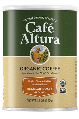 Cafe Altura 744110554533 Caf Regular Roast Medium Organic Ground Coffee 12 Oz Can Cafe Altura 744110554533 Caf Regular Roast Medium Organic Ground Coffee 12 Oz Can