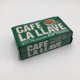 76576 Cafe La Llave Espresso Dark Roast Coffee Brick Vacuum Packed