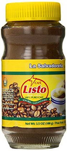 Cafe Listo 313054825889 Caf 3.5 Oz 100g 100% Pure Authentic Instant Coffee From El Salvador