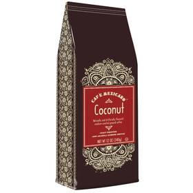 Cafe Mexicano 024515310355 Coconut Med Roast Ground Coffee 100% Arabica 12 Oz
