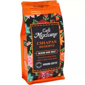 Cafe Mexicano 027271160035 Chiapas Reserve Ground Coffee Medium Dark Roast 12 Oz