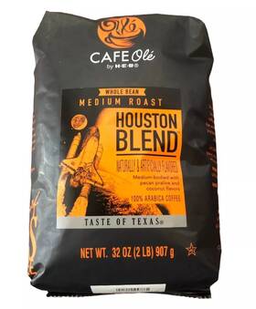 Cafe Ole 041220457861 Heb Taste Of Texas Houston Blend Whole Bean Coffee 32 Oz 2 Lb Bag