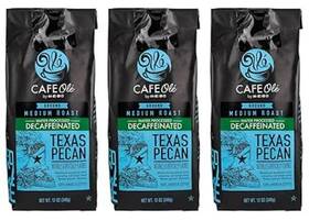 Cafe Ole 850827007696 Heb Ground Coffee Texas Pecan Decaf 12oz. 3 Pack