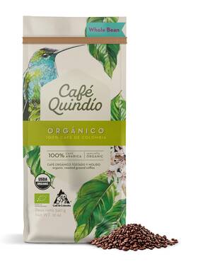 Cafe Quindio 702728230488 Medium Roast 100% Colombian Excelso Whole Bean Arabica Coffee 12 Ounce Pack