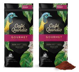 Cafe Quindio 860012613519 Gourmet - Medium Roast 100% Colombian Excelso Ground Arabica Coffee 12 Oz B