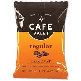 Cafe Valet 895891002093 Caf Regular Dark Roast Single Serve Coffee Packets 84 Count For Us