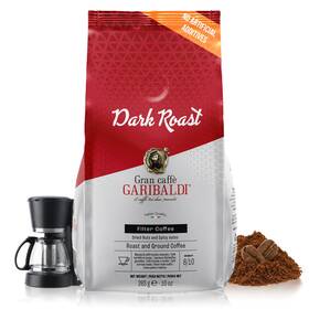 Caff Garibaldi 819197021817 Ground Coffee - Dark Roast Fine Arabica Blend Premium 10 Oz Bag
