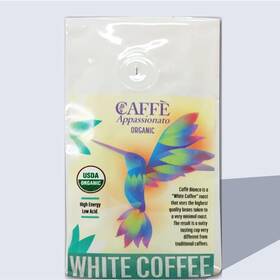 Caffe Appassionato 760910099074 Bianco Ground White Coffee 1lb Bag Nutty 16 Oz
