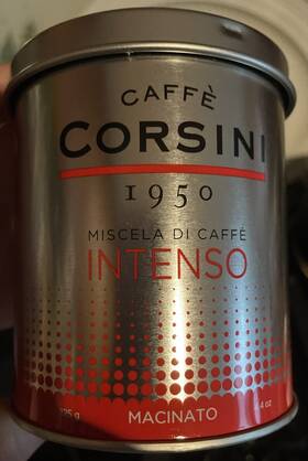 Caffe Corsini 001684921768 Intenso Dark Espresso Roast Ground Coffee In A Can 125g / 4.4oz