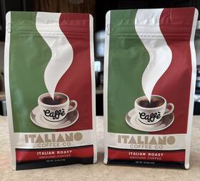 Caffe Italiano Coffee 810144460574 Pack Of 2 Dark Roast Ground Italian