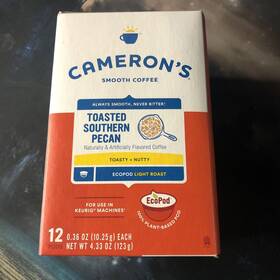 Camerons 010668301074 Smooth Coffee Toasted Southern Pecan 12 Pods New Unopened Exp 5/21/25