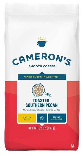Camerons Coffee 010668204061 32oz Ground Toasted Southern Pecan 100 Premium Arabica Beans