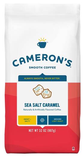 Camerons Coffee 010668204085 Sea Salt Caramel Ground 32 Ounce Responsibly Sourced Arabica