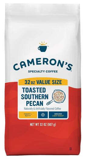 Camerons Coffee 313093711778 Toasted Southern Pecan 32oz Whole Bean Rich And Smooth