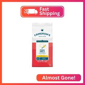 34678 Camerons Coffee Roasted Ground Bag Flavored French Vanilla 12 Ounce