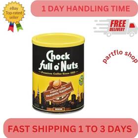 Can 313028452493 Chock Full O Nuts Heavenly Hazelnut Ground Coffee 10.2 Oz. Arabica Coffe