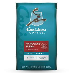 Caribou 744110077834 Dark Roast Ground Coffee Mahogany 40 Oz