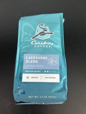 041469 Caribou Coffee 6 X Lakeshore Blend Medium Roast Ground 12oz Past Best Before
