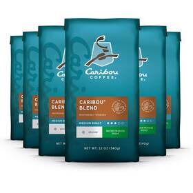 Caribou Coffee 313102135144 Medium Roast Naturally Decaffeinated Ground 100% Arabica