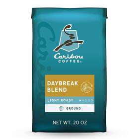 506631 Caribou Coffee Light Roast Ground - Daybreak Morning Blend 20 Ounce Bag