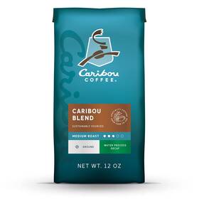 B004ogb5ci Caribou Coffee Blend Decaf Ground 12 Oz. Bag Smooth And Balanced Medi