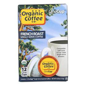 Case 726084150867 Organic Coffee Company Onecups - French Roast Of 6 4.65 Oz