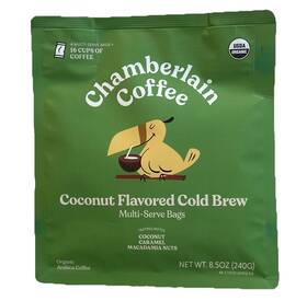 Chamberlain 810070876661 Organic Coffee Coconut Flavored Cold Brew 4 Multi-serve Bags 16 Cups