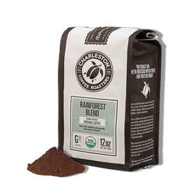Charleston Coffee Roasters 846080000024 Specialty Organic Ground Hand Picked Premium Slow Roast Rainfore