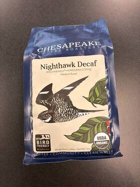 Chesapeake Coffee Roasters 858228002784 Nighthawk Decaf 12oz. Bag Bean New