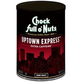 Chock Full O Nuts 071038014024 Uptown Express Roast Dark Ground Coffee With Extra C