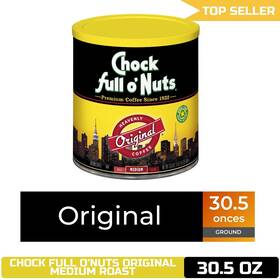 Chockfull30oz Chock Full O Nuts Original Blend Ground Coffee Medium Roast 30.5 Oz. Can