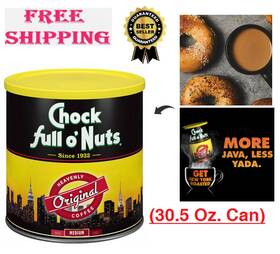 Chock Full Onuts 313051728794 New O Nuts Original Blend Ground Coffee Medium Roast 30.5 Oz. Can