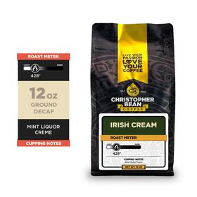 Christopher Bean Coffee 812988002255 Decaf Ground Universal Drip Irish Cream Flavored Beans With Medium