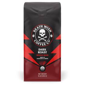Co. 313055791732 Death Wish Coffee Organic And Fair Trade Dark Roast Whole Bean 16oz