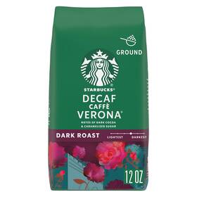 00762111622891 Coffee Ground Dark Roast Hot Or Iced Decaf Caff Verona 12 Oz