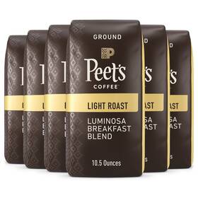 Coffee 313048778788 6 Pack Luminosa Breakfast Blend Premium Light Roast Ground Ara