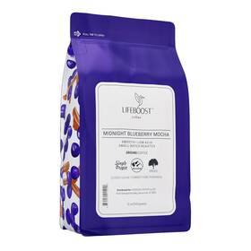Coffee 313099944965 Lifeboost Midnight Blueberry Mocha Ground Low Acid Non-gmo 12oz 6-pack
