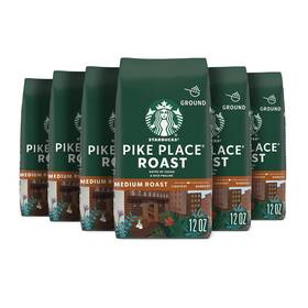 Coffee 445010877854 Ground Medium Roast Pike Place 100% Arabica 6 Bags 1